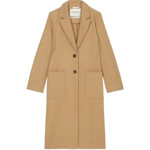 Marc O'Polo, Blazer wollen jas getailleerd Beige, Dames, Maat:S