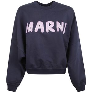 Marni, Stijlvolle Sweaters Blauw, Dames, Maat:3XS