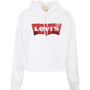 Levi's, Sweatshirts & Hoodies, Dames, Wit, XS, Katoen, Hoodies
