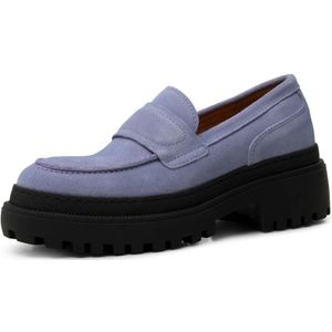 Shoe the Bear, Schoenen, Dames, Blauw, 36 EU, Leer, Chunky Loafers