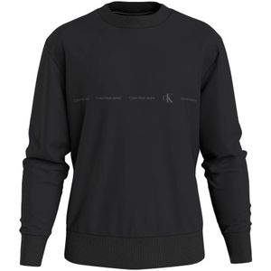 Calvin Klein, Sweatshirts & Hoodies, Heren, Zwart, L, Katoen, Zwart katoenen pak