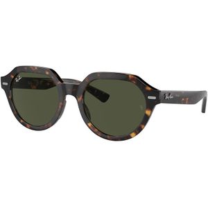 Ray-Ban, Accessoires, unisex, Bruin, 53 MM, Nylon, Gina Zonnebril Groen Havana Frame