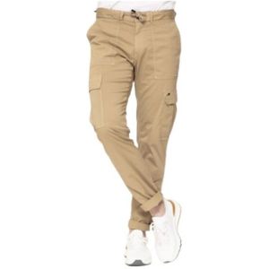 Mason's, Broeken, Heren, Beige, S, Katoen, Cargo Broek met Kleppen