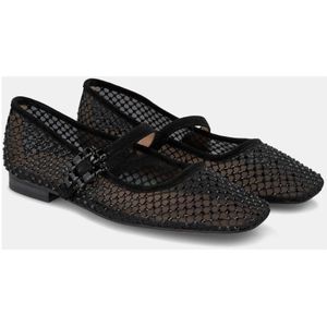 Alma EN Pena, Schoenen, Dames, Zwart, 37 EU, Ballerina net met stenen