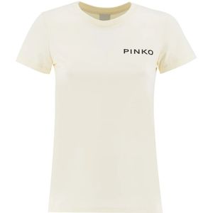 Pinko, Tops, Dames, Wit, L, Katoen, T-Shirts