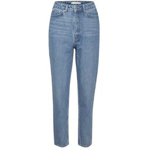 Gestuz, Jeans, Dames, Blauw, W31, Katoen, Ruimvallende high-waisted mom jeans