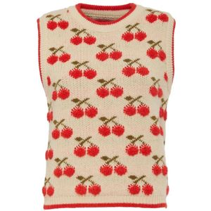 La DoubleJ, Cherry Gebreid Vest Beige, Dames, Maat:M