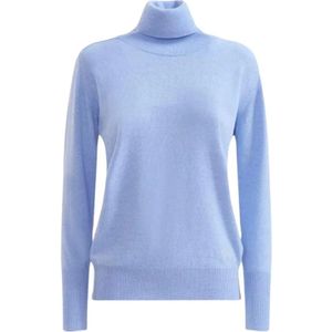 Alviero Martini 1a Classe, Geribbelde coltrui Blauw, Dames, Maat:M