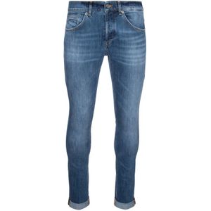 Dondup, Jeans, Heren, Blauw, W33, Denim, Slim-fit Jeans