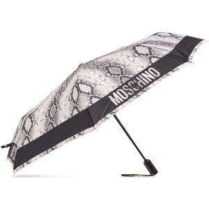 Moschino, Paraplu met logo Grijs, unisex, Maat:ONE Size
