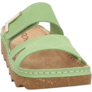 Rohde, Schoenen, Dames, Groen, 37 EU, Groene damessandaal - Comfortabel nubuck