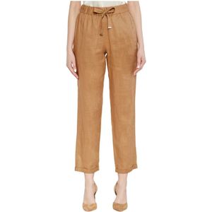 Boss, Broeken, Dames, Beige, S, Licht/Pastel Stijl C_Timpa Broek