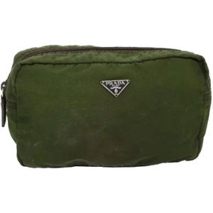 Prada Vintage, Groene Nylon Prada Tas Groen, Dames, Maat:ONE Size