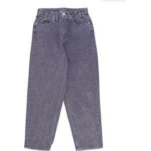 Huf, Cromer Gewassen Paarse Streetwear Jeans Paars, Heren, Maat:W28