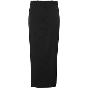 Helmut Lang, Rokken, Dames, Zwart, XS, Maxi Rok met Rits