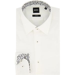 Hugo Boss, Overhemden, Heren, Wit, 4Xl, Katoen, Elegant Business Overhemd Wit