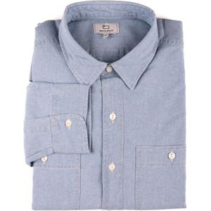Woolrich, Overhemden, Heren, Blauw, L, Casual Shirts