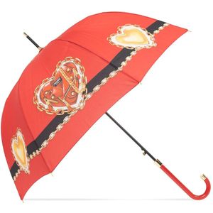 Moschino, Accessoires, unisex, Rood, ONE Size, Paraplu met logo