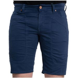 Jeckerson, Blauwe Bermuda Shorts voor Mannen Blauw, Heren, Maat:W34