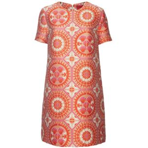 La DoubleJ, Sun Jacquard Mini Swing Jurk Oranje, Dames, Maat:L