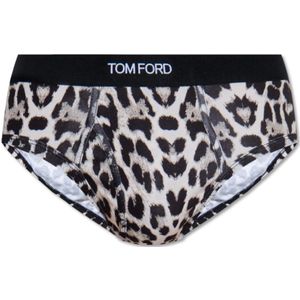 Tom Ford, Onderbroeken met dierenmotief Beige, Heren, Maat:XL