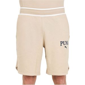 Puma, Korte broeken, Heren, Beige, XL, Katoen, Casual Shorts