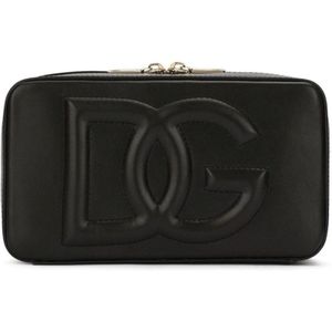 Dolce & Gabbana, Tassen, Dames, Zwart, ONE Size, Leer, Clutches