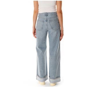 Agolde, Jeans, Dames, Blauw, W28, Denim, Wide Leg High Rise Jeans