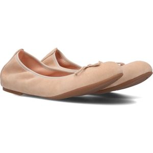 Unisa, Schoenen, Dames, Beige, 42 EU, Suède, Beige Suède Ballerina's met Strik