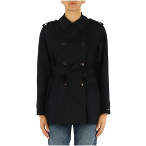 Tommy Hilfiger, Trench Coats Blauw, Dames, Maat:L