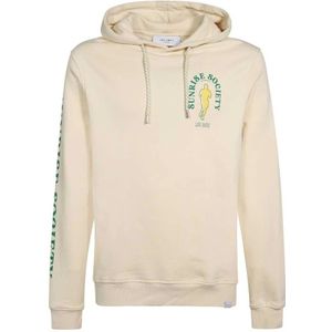 Les Deux, Sweatshirts & Hoodies, Heren, Beige, L, Katoen, Gedrukte Hoodie