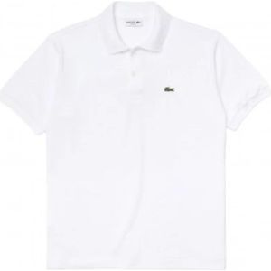 Lacoste, Tops, Heren, Wit, L, Katoen, Klassieke Fit Korte Mouw Polo