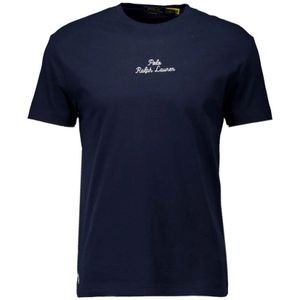 Ralph Lauren, Tops, Heren, Blauw, M, Stijlvolle Donkerblauwe T-Shirt met Regular Fit