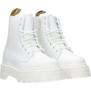 Dr. Martens, Schoenen, Dames, Wit, 40 EU, Leren veterschoenen