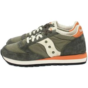 Saucony, Grijze/Blauwe Jazz Original Sneakers Groen, Heren, Maat:42 EU