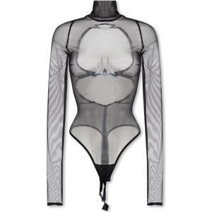 Nensi Dojaka, Tule bodysuit Zwart, Dames, Maat:L