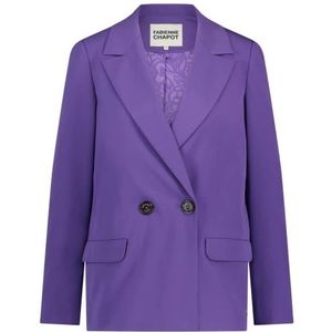 Fabienne Chapot, Paarse blazer met klieke kraag Paars, Dames, Maat:L