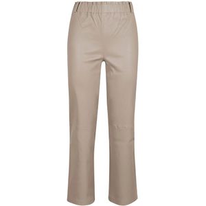 Arma, Clay Stretch Plonge Leren Jas Beige, Dames, Maat:XS