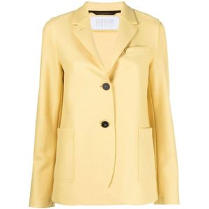 Harris Wharf London, Gele Wollen Blazer, Stijl Geel, Dames, Maat:M