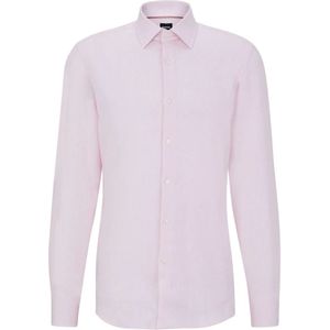 Hugo Boss, Overhemden, Heren, Roze, 4Xl, Linnen, Formal Shirts