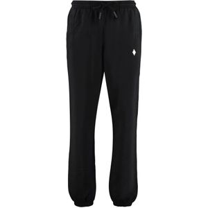 Marcelo Burlon, Zwarte Katoenen Track Pants voor Heren Zwart, Heren, Maat:M