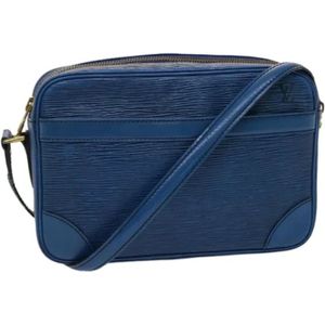 Louis Vuitton Vintage, Blauwe leren schoudertas van Louis Vuitton Blauw, Dames, Maat:ONE Size