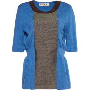Marni Pre-owned, Pre-owned, Dames, Blauw, M, Pre-owned Knit tops