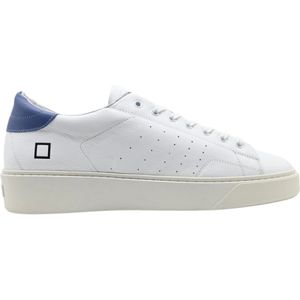D.a.t.e., Schoenen, Heren, Wit, 45 EU, Witte Blauwe Sneakers - Levante Calf