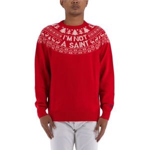 MC2 Saint Barth, Heron Reindeer Sweater Rood, Heren, Maat:L