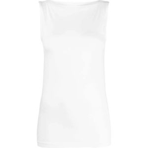 Wolford, Tops, Dames, Wit, L, Wol, Witte Boat-Neck Mouwloze Top