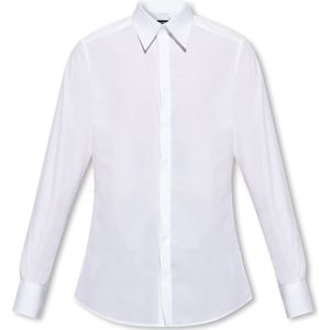 Dolce & Gabbana, Overhemden, Heren, Wit, 2Xl, Katoen, Katoenen shirt