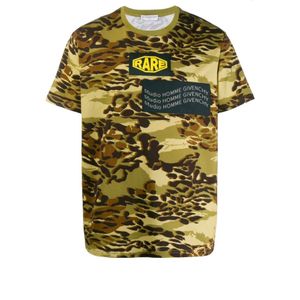 Givenchy, Stijlvolle Camouflage Print T-Shirt voor Heren Groen, Heren, Maat:S