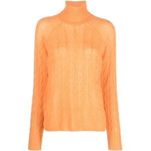 Etro, Oranje Kasjmier Coltrui Oranje, Dames, Maat:S