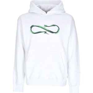 Propaganda, Sweatshirts & Hoodies, Heren, Wit, L, Katoen, Logo Steel White Hoodie Lange Mouw